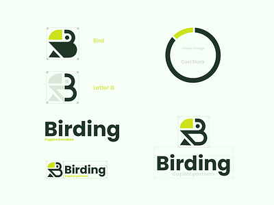 letter B + Bird logo mark bird brand branding design graphic design illustration logo logodesign logodesigns ui vector