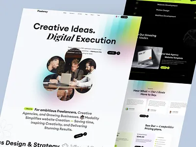 Creative Studio Digital Agency Design | Service Provider | UI 2025 agency website agencywebsite creativeagency digitalstudio digitalstudiolanding gradientinterfacedesign landingpagedesign minimalcreativeui modernuxforagencies portfoliowebsite responsivedesign studiowebsite studiowebsitedesign themetags uiuxdesign webflowdesign