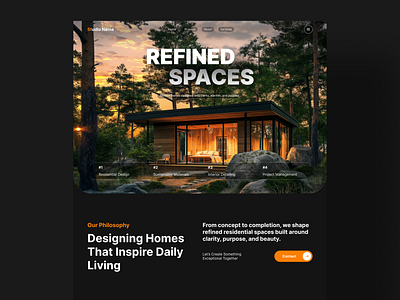 Refined Spaces - Real Estate Brand Concept branding concept dark graphic design home real estate ui ux web web design website