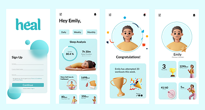 Health Care App branding graphic design logo ui