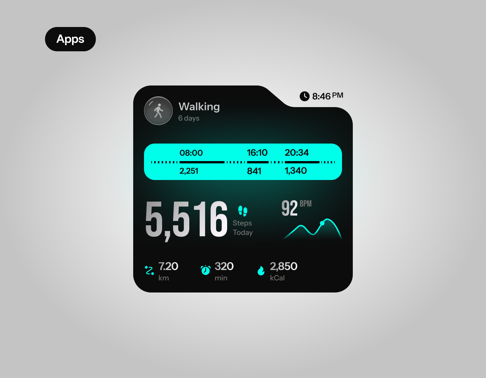 Health Tracking App app app design app ui dark ui health tracking landing page minimal modern tracking app ui ui design uiux user interface ux ux design