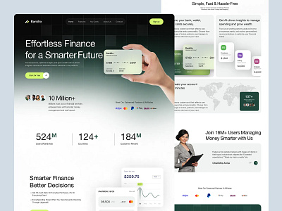 Finance Management Website bank banking website e wallet finance finance landing page finance management finance management website finance website finance website design landing page minimalist saas service sujon wallet wallet website web design website