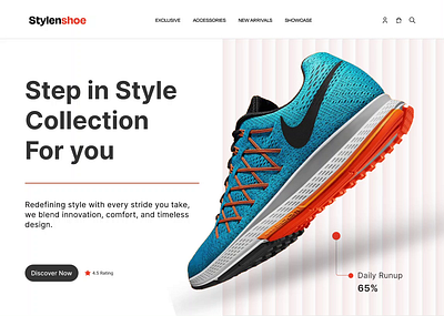 Shoe Fashion E-commerce Web App 2d ecoomerce fashion landing page minimal online online store product responsive shoe store ui design ux design web app web design website