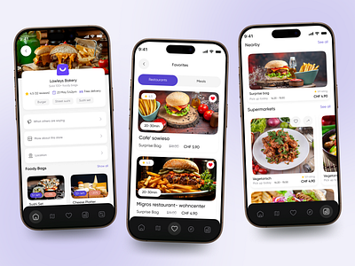 White-Label Food Mobile App Design add cart best food app design burger delivery delivery service dinner discover fast food food and drink food app design food delivery food order menu minimal mobile app order food restaurant app salad service ui design