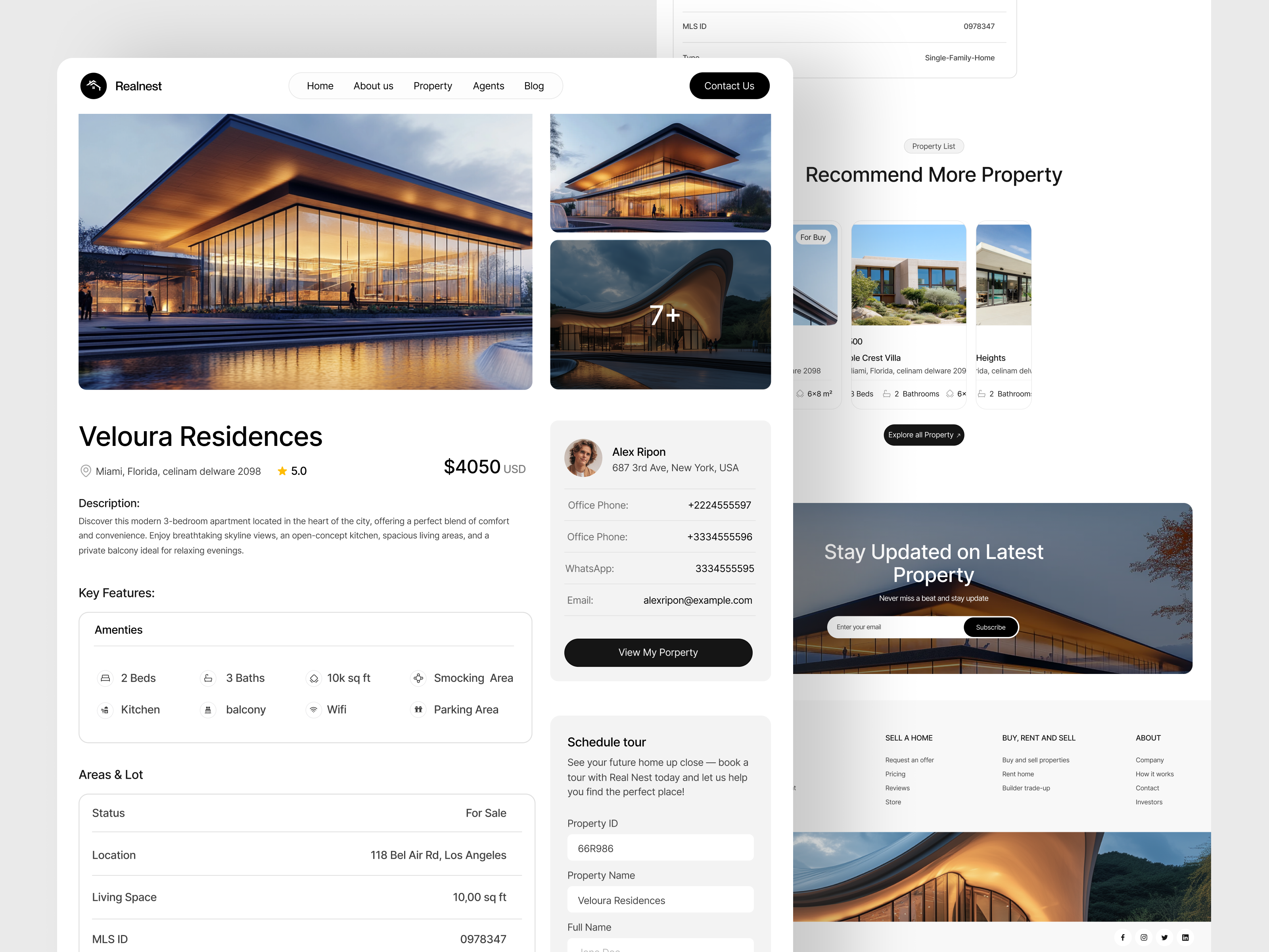 Example of House/ Property Detail Page | Real Estate Website