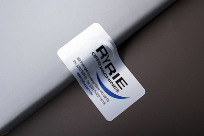 Ryrie Office Machines Silver Vinyl Stickers AU brand brand identity branding branding solution business branding custom stickers graphic design illustration logo logo creation machine labels metallic stickers printing silver vinyl stickers sticker maker sticker printing sticker shop stickers