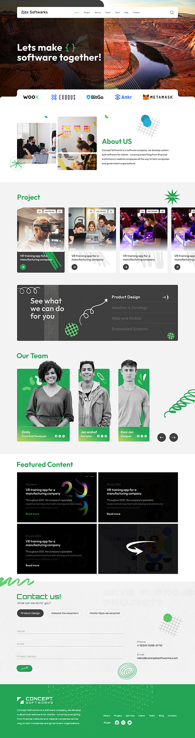 Zjox Softwarks app design illustration typography ui ux