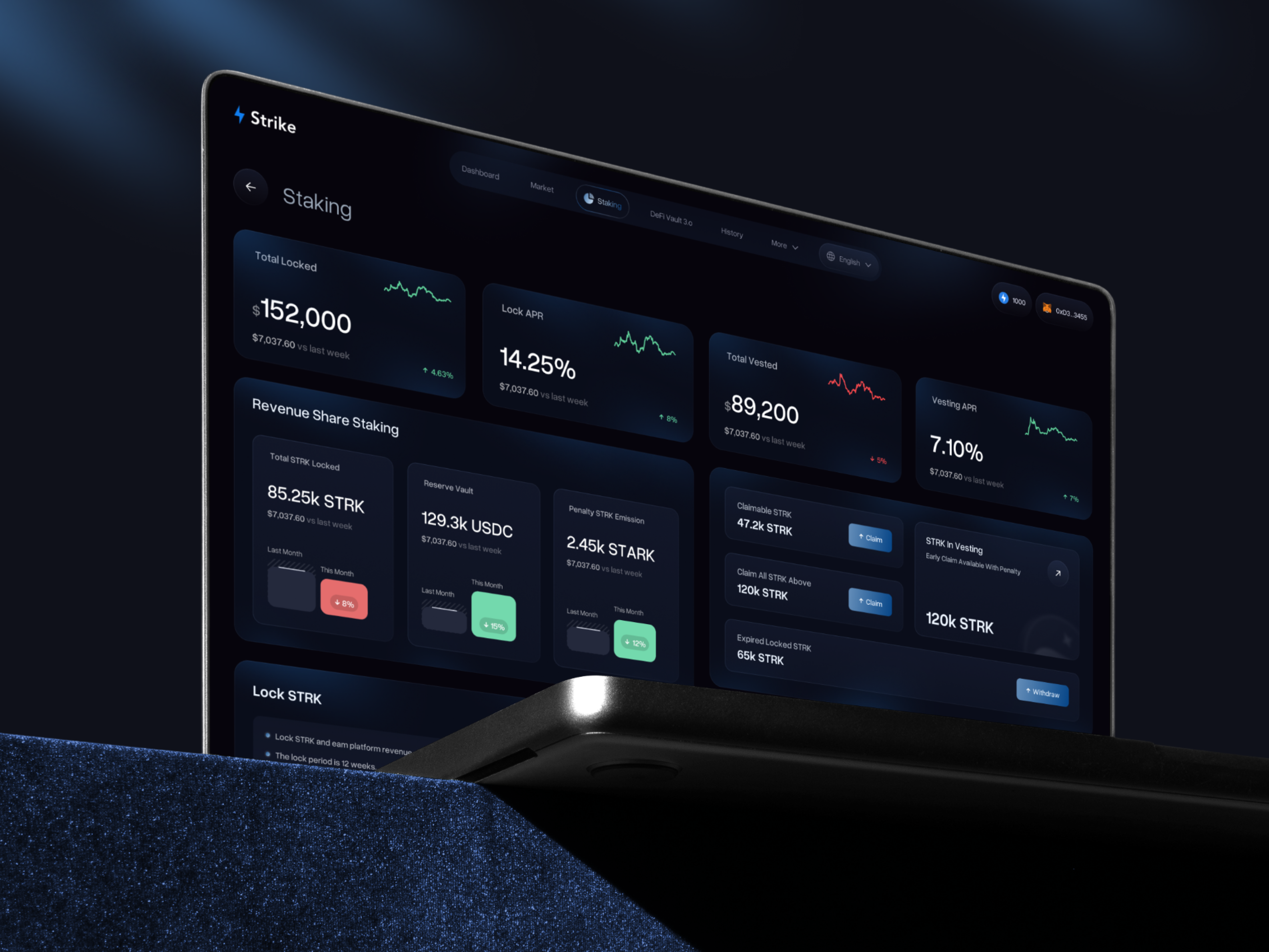 Staking Dashboard -⚡Strike Redesign by UX SAJIB🔥 on Dribbble