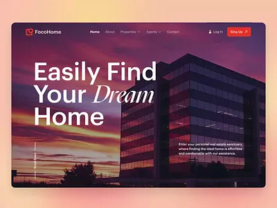 Real Estate Website UI UX Design animation animation uiux design focotik landing page ui motion graphics propert property listings real estate real estate agents real estate website ui ui ux design uiux best practices user experience user interface design website design website ui website ui ux