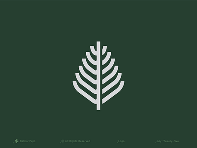 Silver Fern logo concept branding clean forest garden geometry graphic design illustration leaf life line art logo mark minimal nature new zealand plant simple tree woods