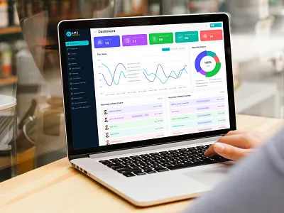Modern-LMS Admin Dashboard b2c college crm dashboard education platform filter finance homepage knowledge money panel saas startup stepper uiux website wireframes wizard