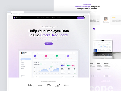 OpaScope - Landing Page dashboarddesign designinspiration dribbble employeemanagement hrtech madewithfigma opascope productdesign uidesign uxdesign webappdesign workforcesolutions