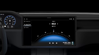 Infotainment Radio 3d animation automotive hmi motion graphics ui