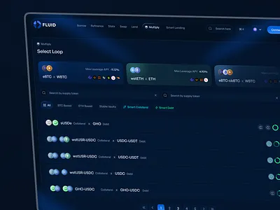 Top DeFi Yields with Multiply analytics blockchaindesign crypto dashboard crypto exchange crypto swap cryptoui dark mode defi defidesign defisecurity exchange financial smartyield swap dashboard ui design web design web site web3 web3ux yieldfarming