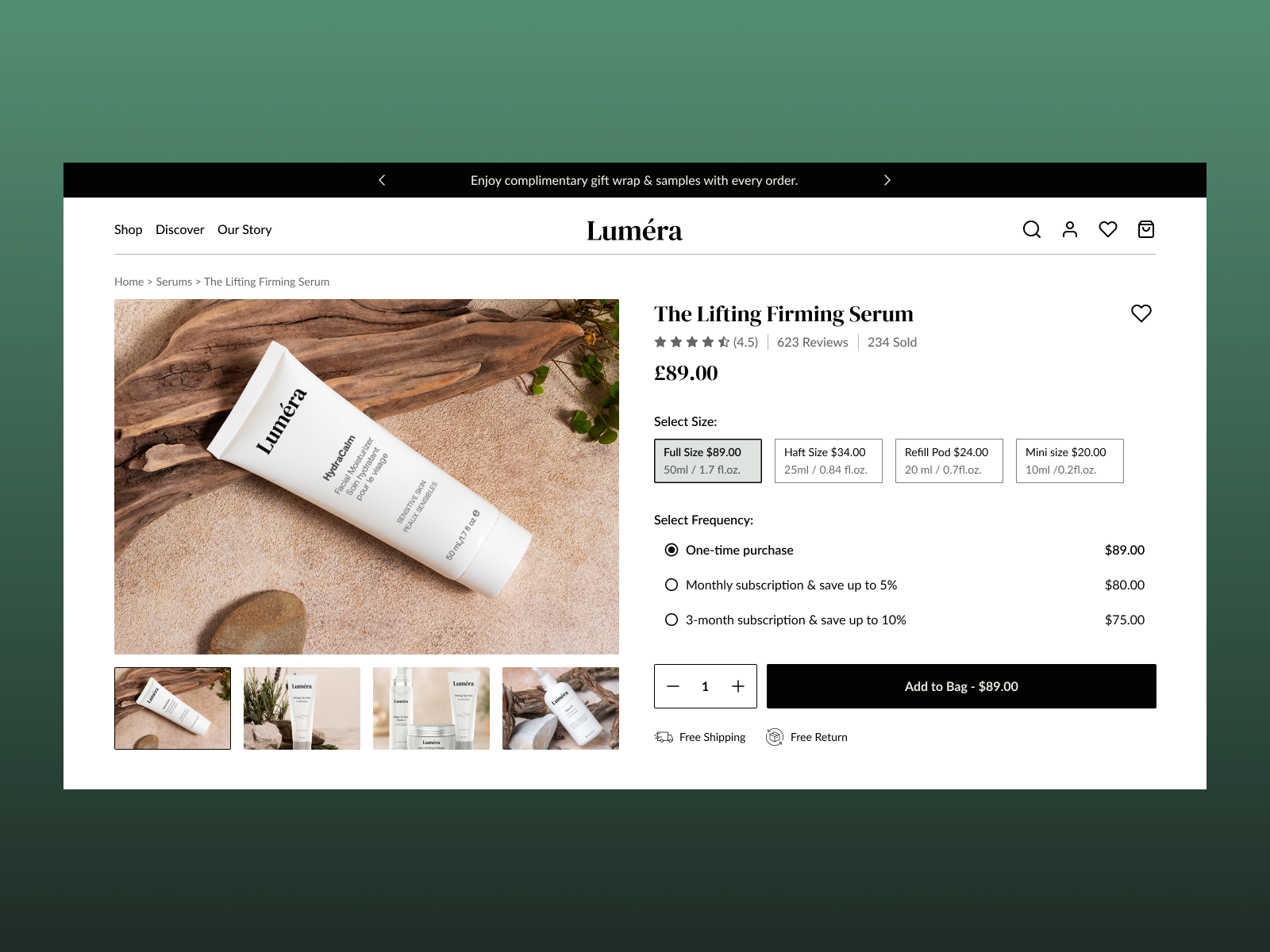 Product Details Page Design design ecommerce ecommerceui personalcare productdetailpage ui ux web web design