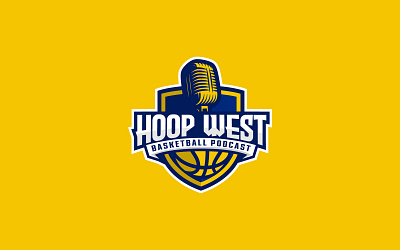 02 Concepts Hoop West Basketball Sports Podcast Logo Design basketball basketball logo graphic design illustration logo logo design podcast sports logo sports podcast logo