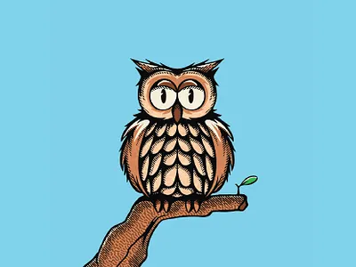 Barney art bold lines character design garm nation halftones illustration mascot owl pro procreate art true grit texture supply
