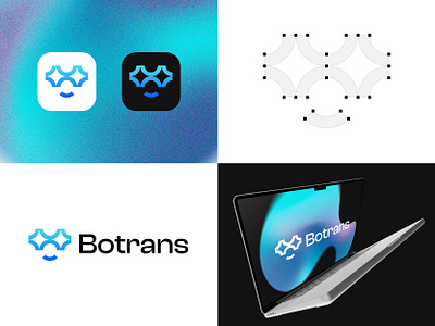 Botrans Logo ai automation bot brand identity branding design geometric logo graphic design icon intelligence logo logos logotype meta modern logo monogram robotics saas seamless vr