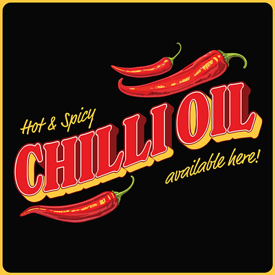 Chilli Oil digital art typography