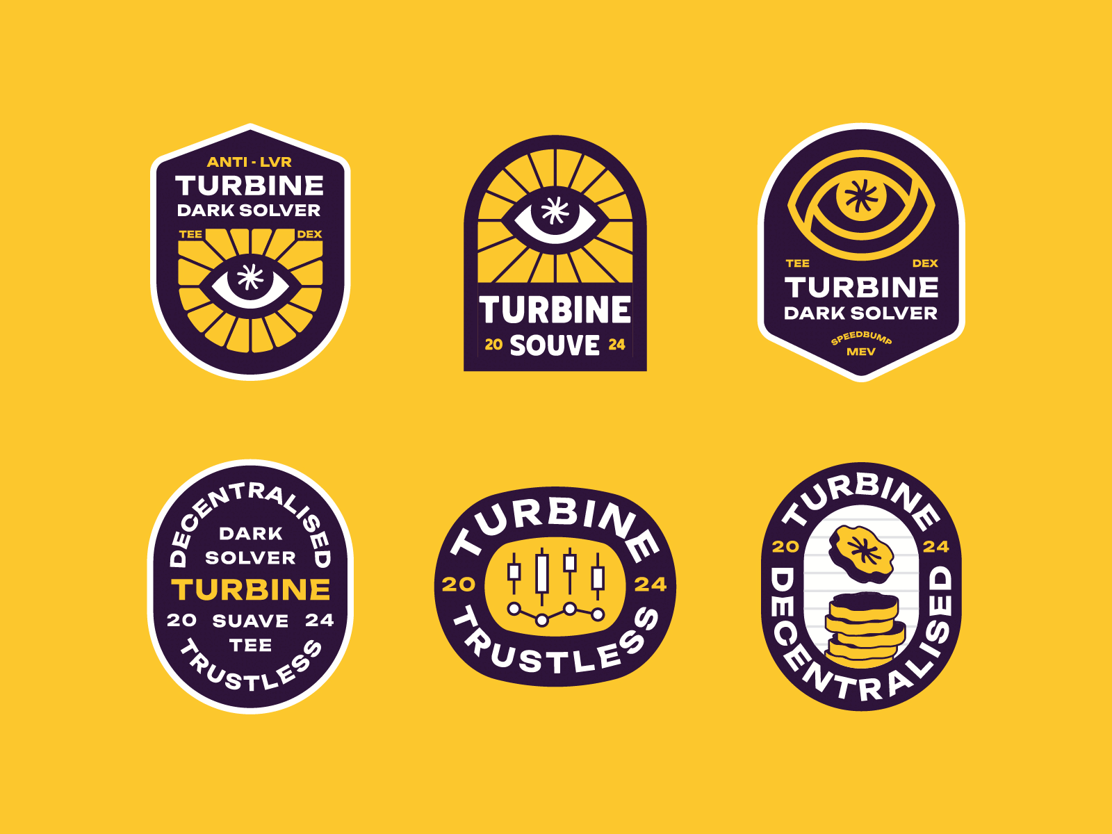 Propeller Head: Badges Graphic Vol. I apparel badge badge graphic badges bitcoin branding crypto design eye eyes graphic design icon illustration logo merch merchandise patch propeller star sticker