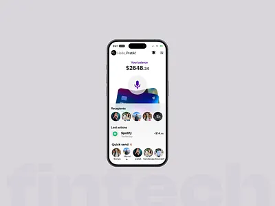 Voice Banking: Light & Dark Mode UI banking app dark mode design finance app fintech app light mode ui minimal design mobile app ui mobile banking product design ui design user interface voice banking