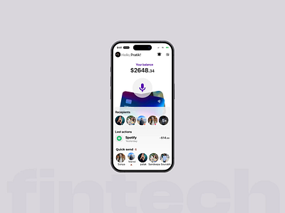 Voice Banking, Simplified: Light & Dark Mode UI banking app dark mode design finance app fintech app light mode ui minimal design mobile app ui mobile banking product design ui design user interface voice banking