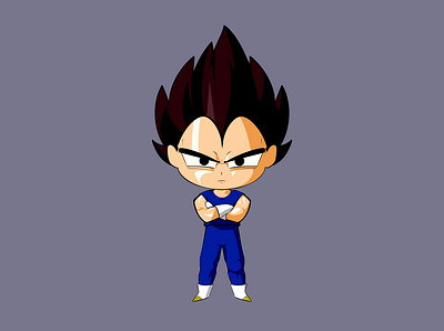 Chibi Vegeta – The Tiny Saiyan Prince anime animeart animeillustration characterdesign chibi chibiart cute dragon ball dragonballz illustration vegeta