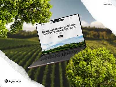 Agrotions - Cultivating Tomorrow: Sustainable Solutions for Mode branding cleandesign farm graphic design green landingpage ui uidesign uiux uxui webdesign