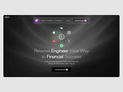 Financial Landing Page ai animation clean financial landing page simple ui web design