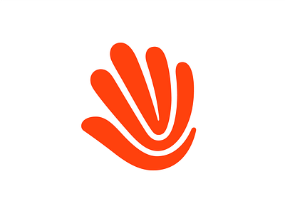 Hi Nature hand hello hi hi five logo mark symbol