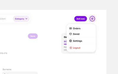 Dropdown Menu component design dropdown saas ui ux
