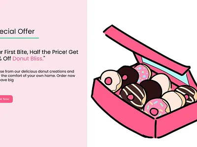 Daily UI 036 – Special Offer (Donut Promo UI) daily daily ui dailyui uichallenge
