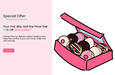 Daily UI 036 – Special Offer (Donut Promo UI) daily daily ui dailyui uichallenge