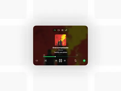 Spotify music player app component design redesign saas ui ux