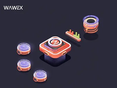 3D Animation For Wawex.com 3d 3d animation 3d art 3d design 3dart animation c4d cinema4d design illustration isometric saas tech website website animation