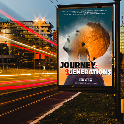 POSTER DESIGN journey of two generation movieposter new movie out now out now only in theaters