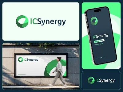 ICSynergy Brand Identity abstract abstract logo brand identity brand identity design brand logo brand mark branding corporate branding corporate identity corporate logo green branding identity logo logo design modern logo orb tech tech branding tech logo visual identity