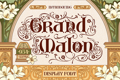 Grand Malon Typeface design font fonts letteing typeface