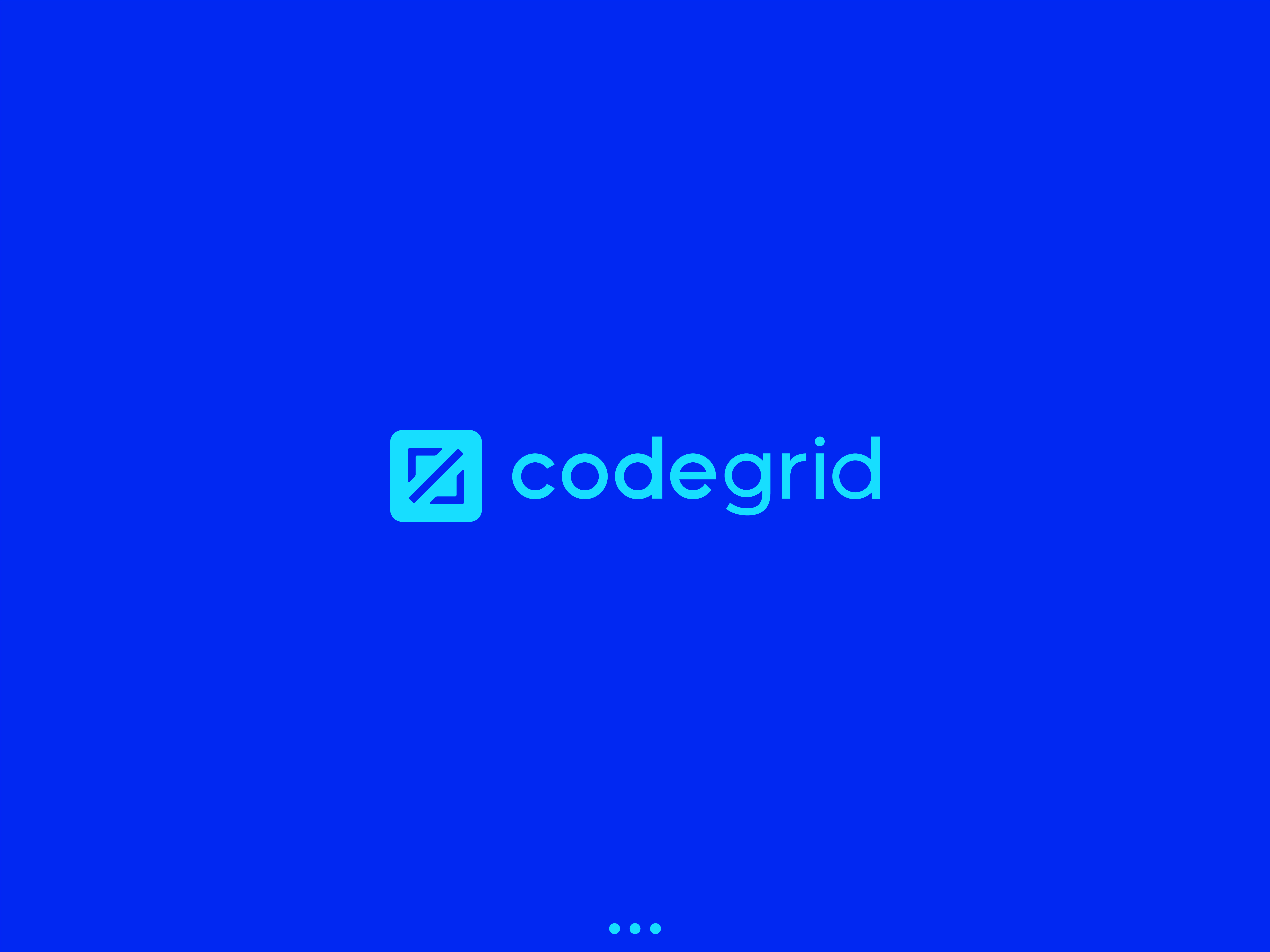 CodeGrid – Modern Software & Web Development Logo Design brand mark branding digital innovation branding icon logo logo design logomark wardmark