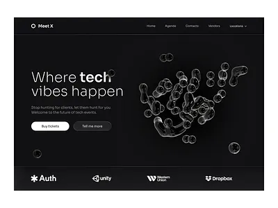Tech Vibes Website — Meet X branding hero tech ui ux web web design inspiration website