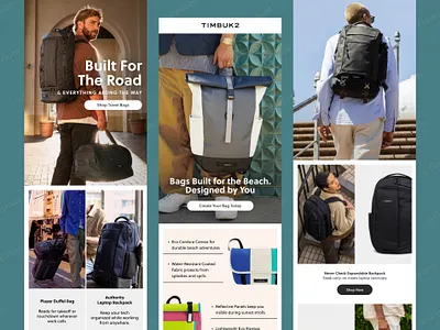 High-Converting Email Design for Travel & Accessories Brand branding email email design email marketing newsletter newsletter design