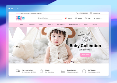 Baby Bliss – eCommerce UI/UX Design baby shop ecommerce minimal ui responsive design uiux design wireframing