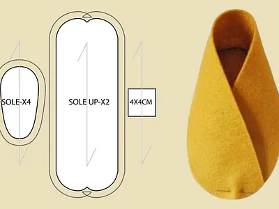 Cozy Felt Baby Shoes – Pattern & DIY Layout 3d 3dmockup branding design fashion illustration fashiondesign fashionillustration illustration tech pack ui