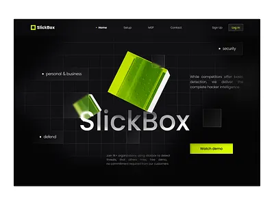 Selling Platform for Tech Boxes - SlickBox 3d design graphic design hero homepage platform tech product ui uiux ux ux design web web design website