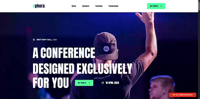 Ephora - website crafted for event organizers and conferences conference events figma framer landing page web design webflow