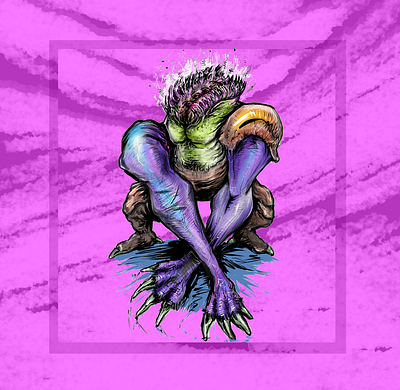 plant-eating frog concept concept art digital art frog illustration mutants poison swamp swamp creatures