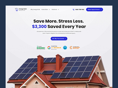 Solar Energy website branding corporate design graphic design landingpage minimal modern product design redesign service solar solar plant ui uiux ux website website design