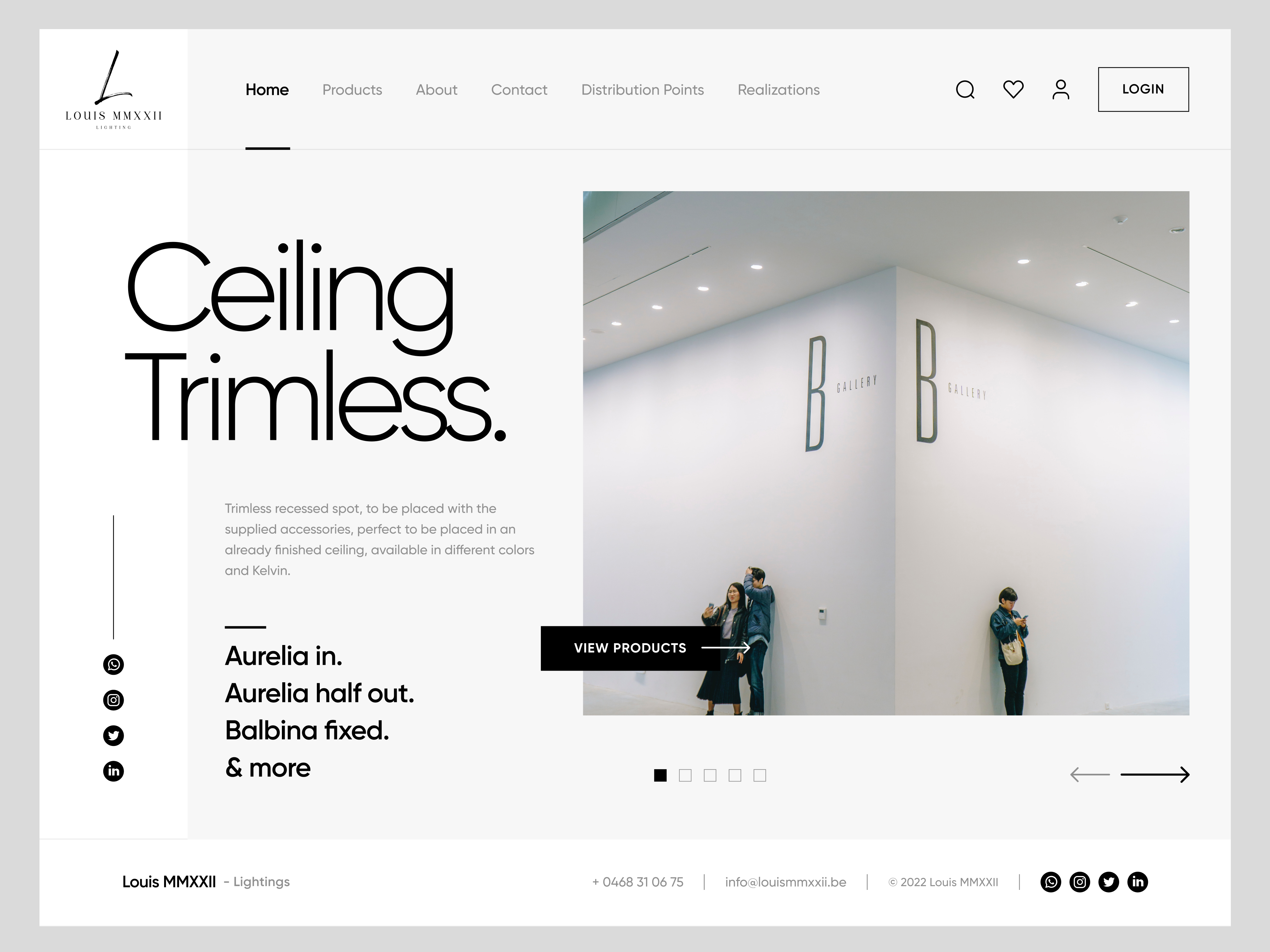 Louis Lighting Website | Minimal & Elegant UI Design animation app design black figma graphic design illustration logo minimalist mobile app mobile app ui design ui ui inspiration ui ux design user experience design user interface design ux web white
