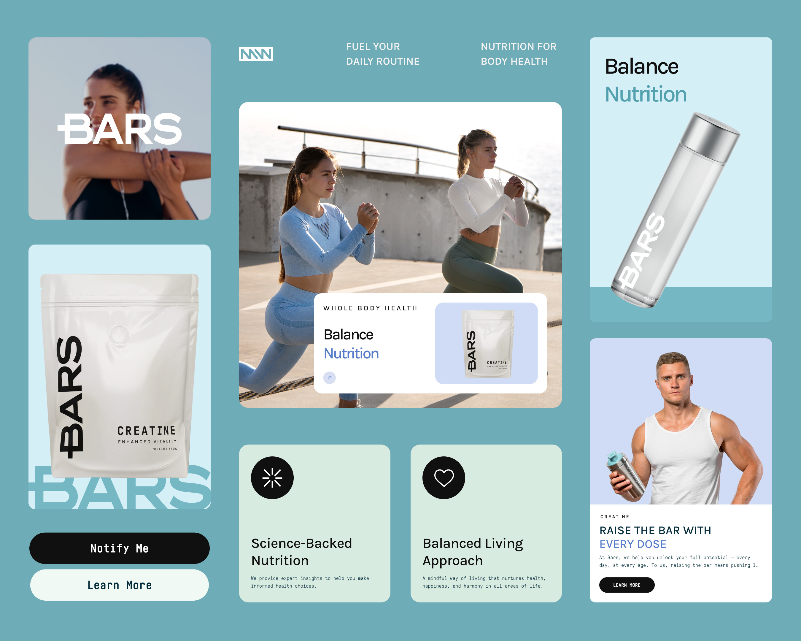 Bars / Branding / Web / Nutrition 3d brand identity branding colors health label logo medical medicine natural nutrition packaging supplement ui vitamins web website