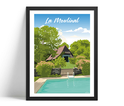 Locquénolé | France | Travel Poster Illustration adobe illustrator building illustration building vector graphic design illustration vector art